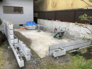庭の駐車スペースを家族でグランピングができるスペースに改修｜大阪府松原市