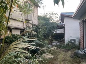 空き家の庭木を年末繁忙期にすき間時間を利用して剪定・伐採｜大阪府松原市